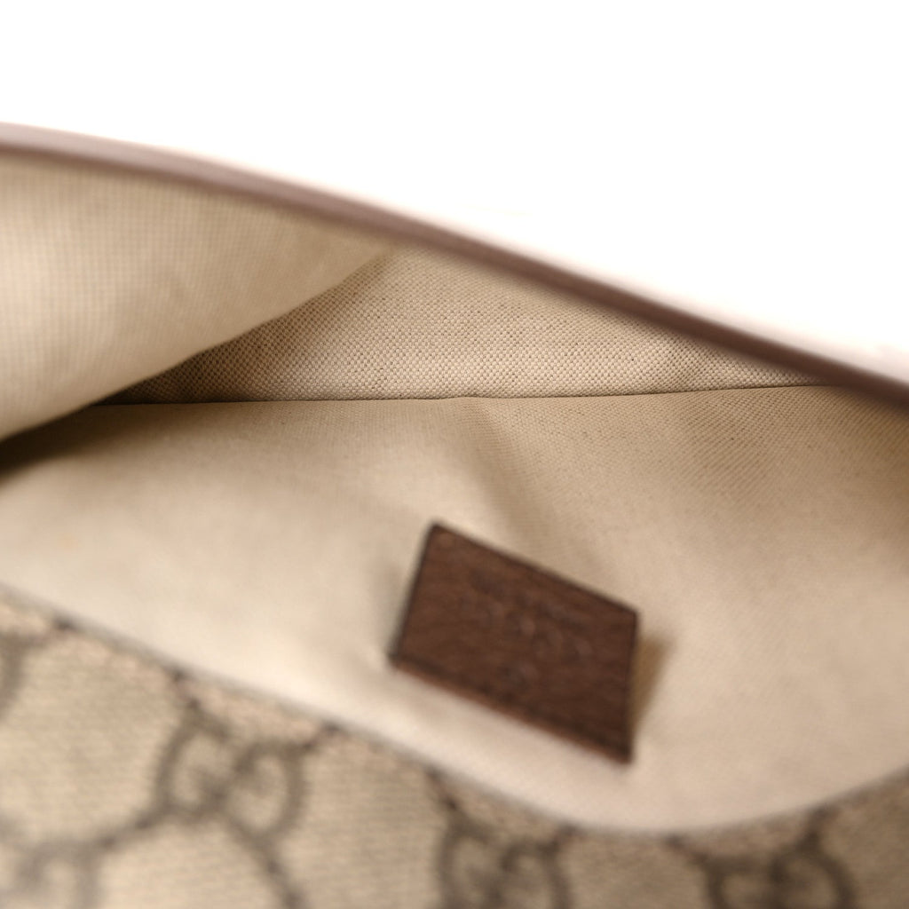 GG Supreme Monogram Neo Vintage Web Belt Bag Brown