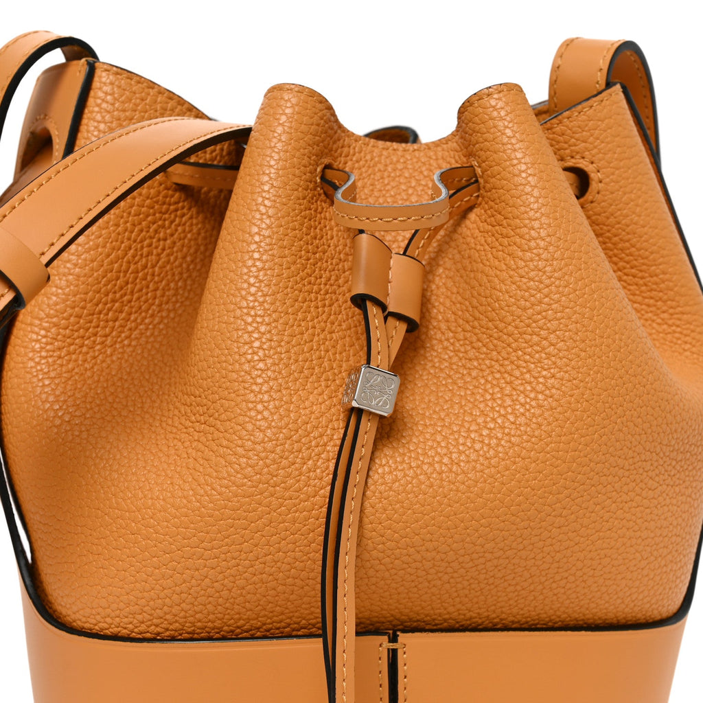 Calfskin Small Balloon Bucket Bag Yellow