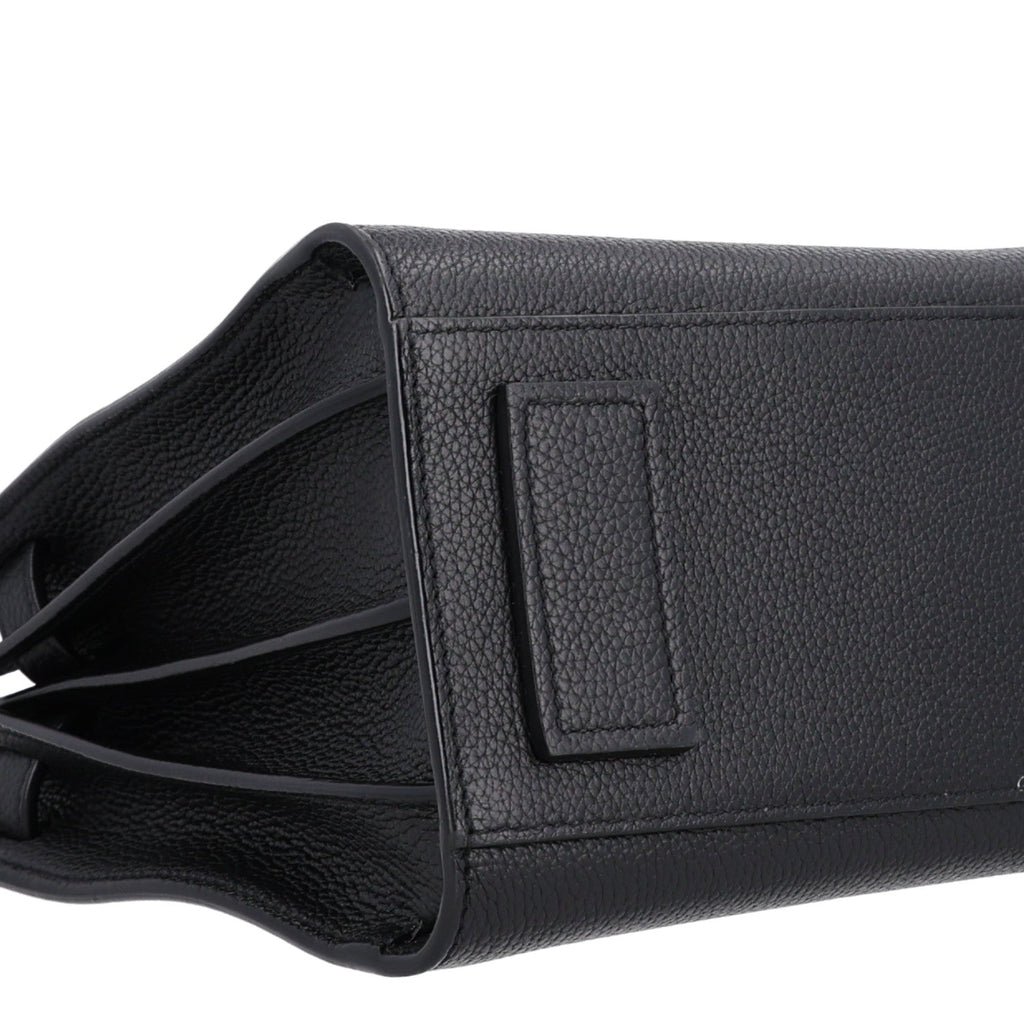 Grained Calfskin Baby Sac De Jour Souple Black