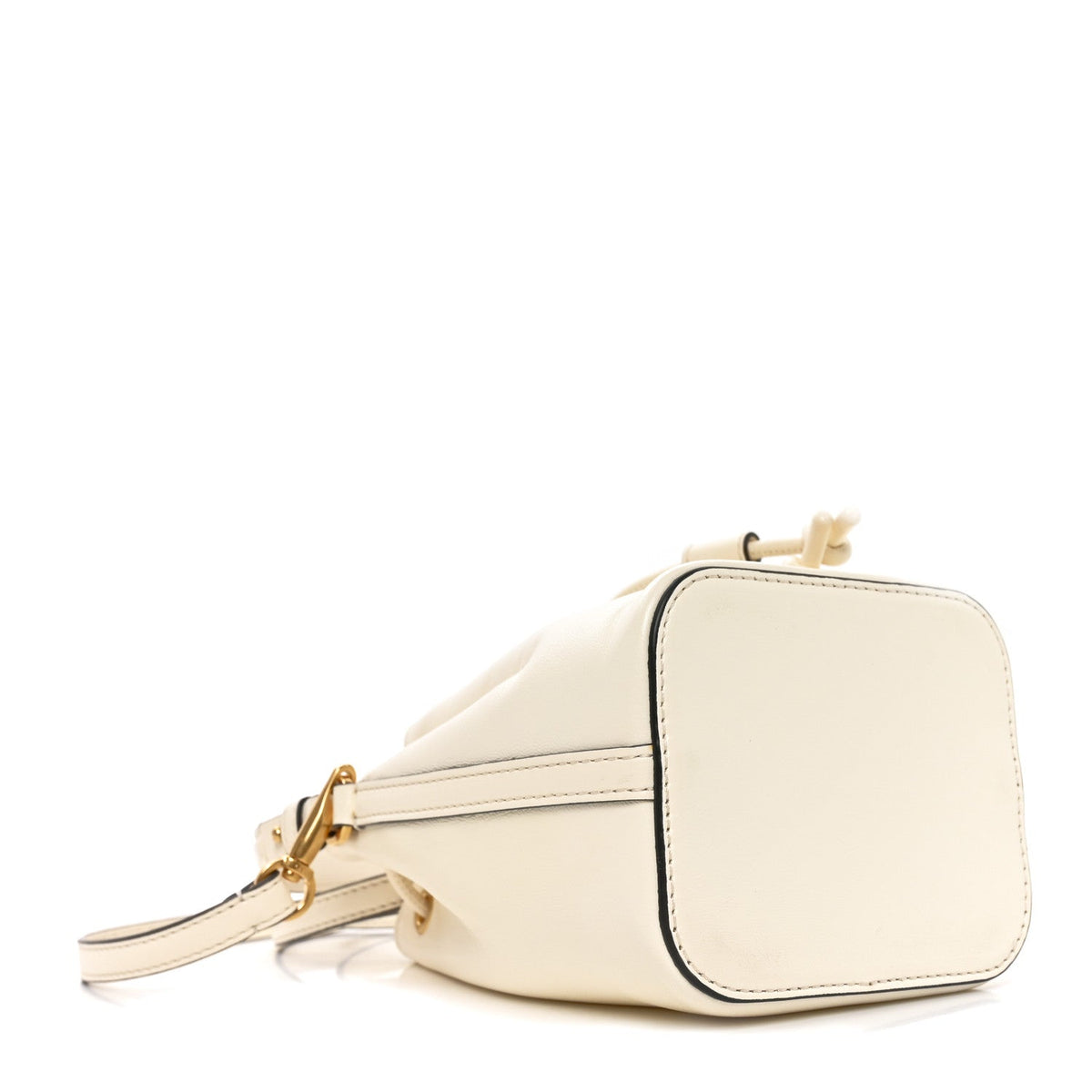 Nappa Mini VLogo Signature Bucket Bag Light Ivory
