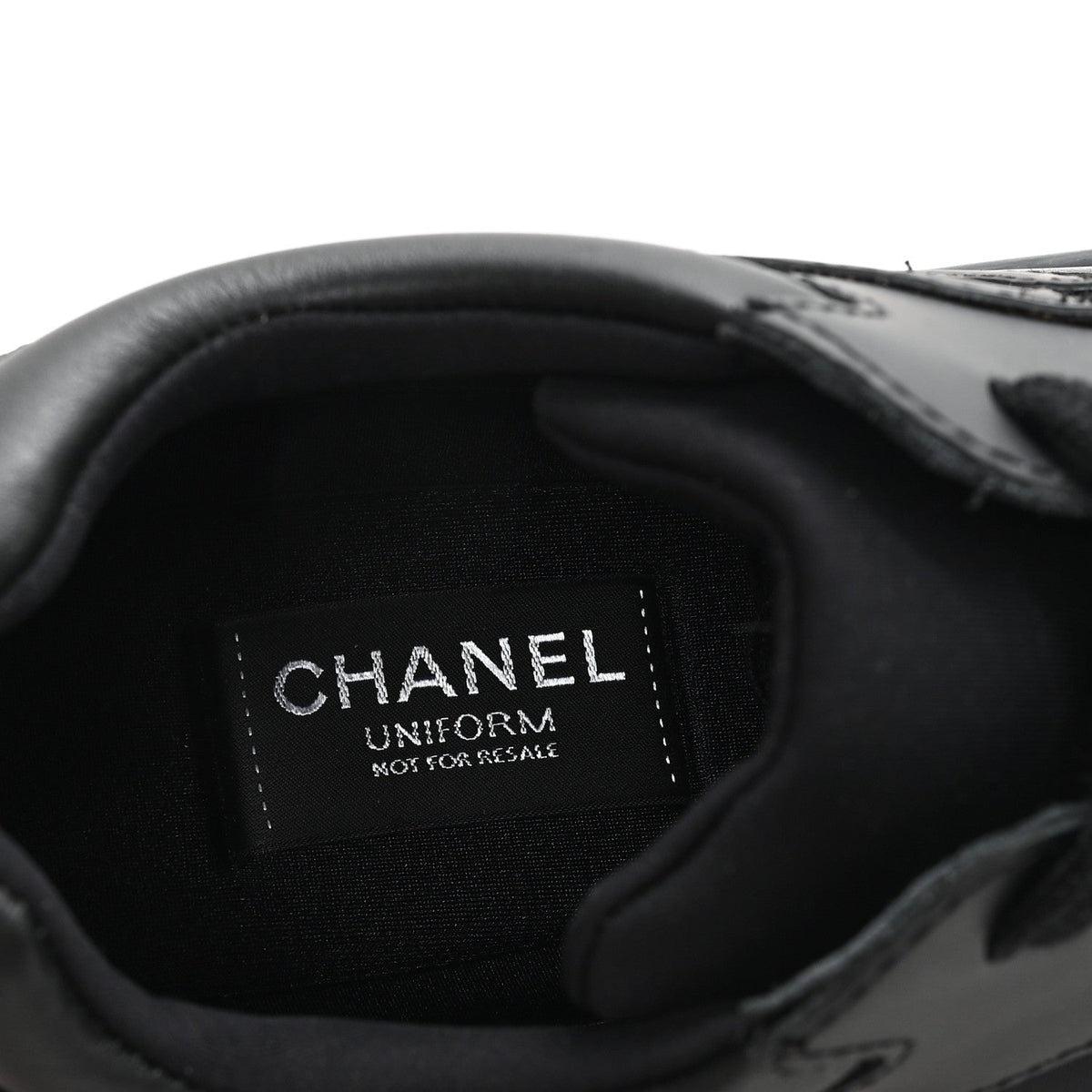 Calfskin Lambskin CC Uniform Sneakers 41 Black