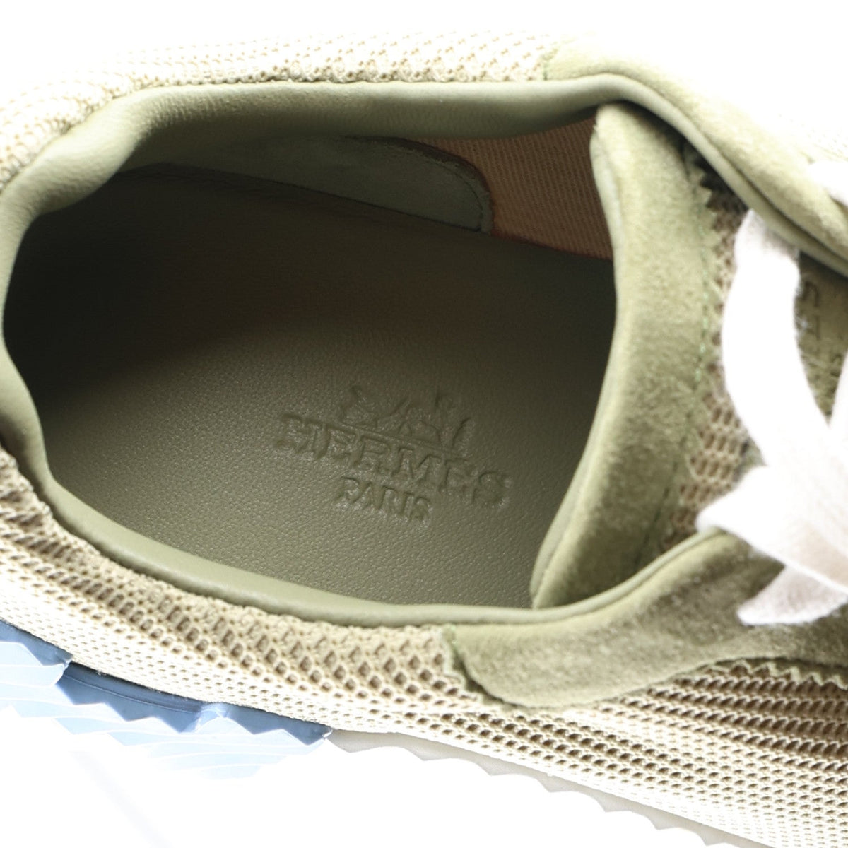 Technical Mesh Suede Goatskin Bouncing Sneakers 35 Vert Celadon