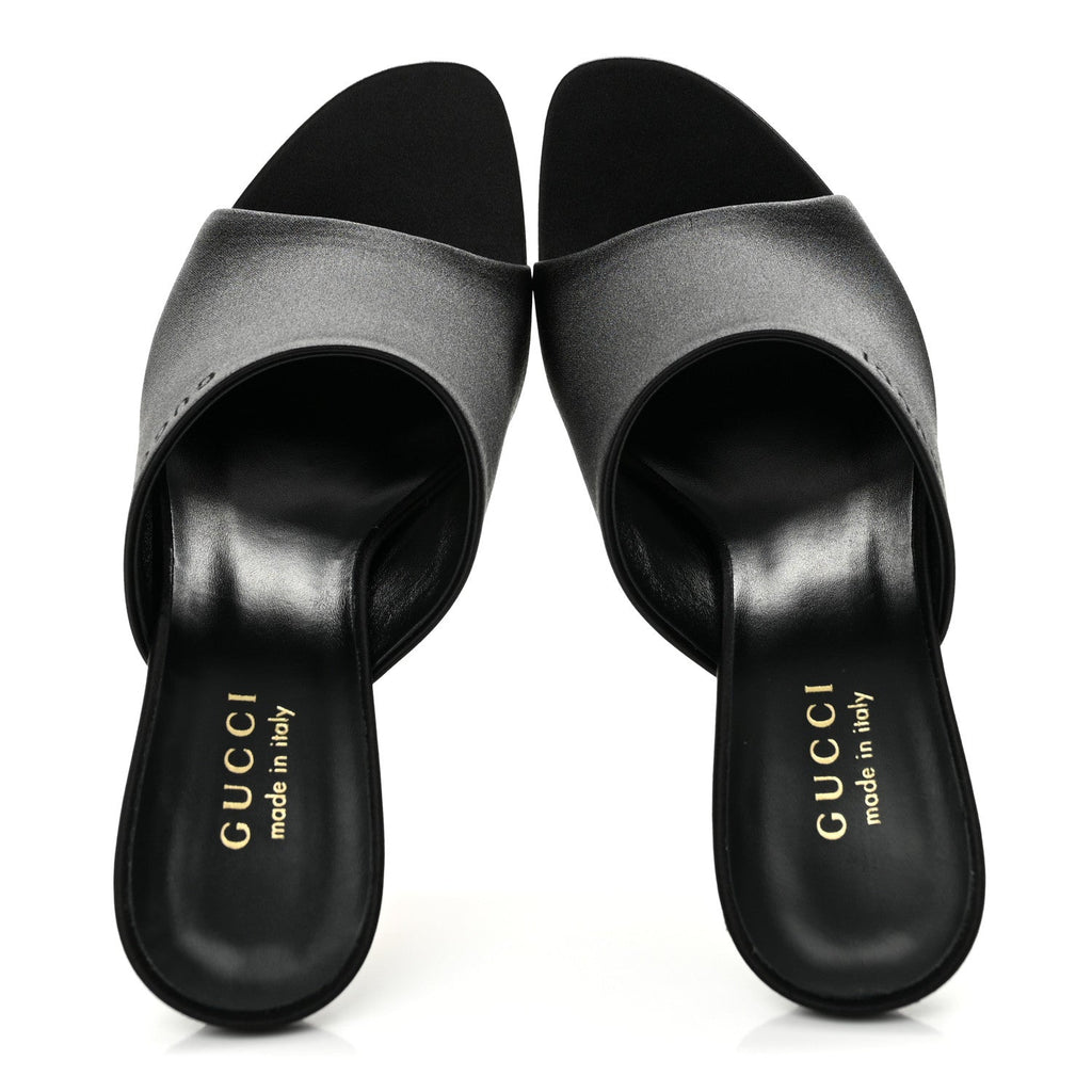 Raso Seta Logo Sandal Pumps 38 Black