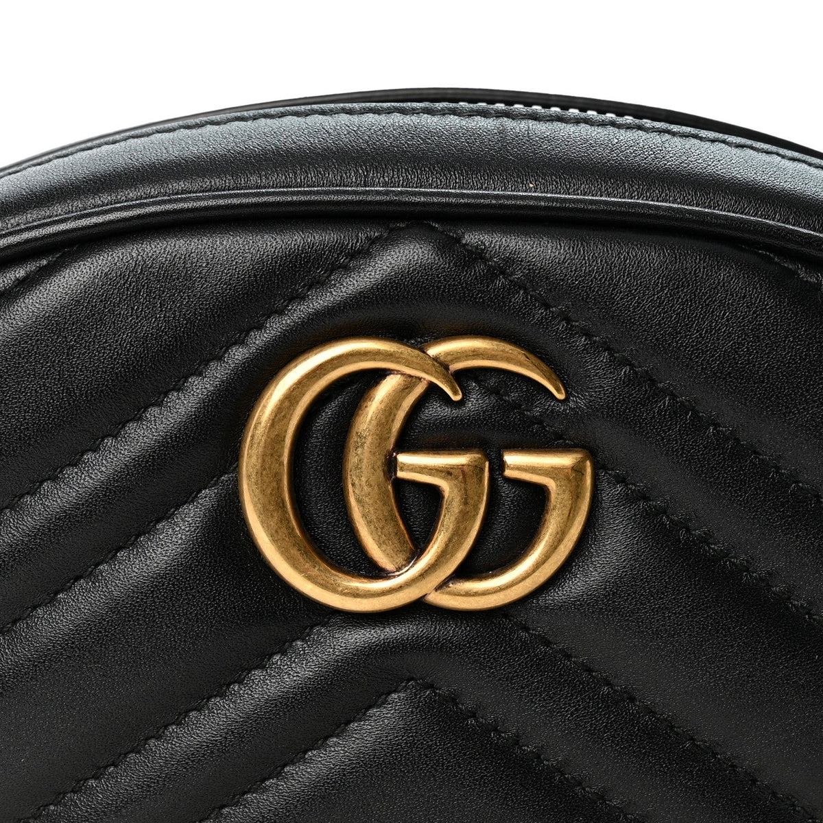 Calfskin Matelasse GG Marmont Belt Bag 75 30 Black