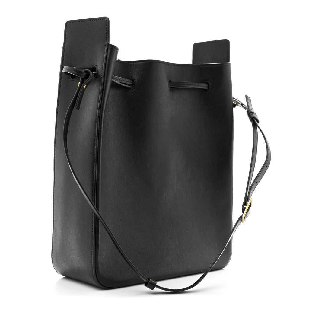 Calfskin Large Bucket Bag New Vert Fonce