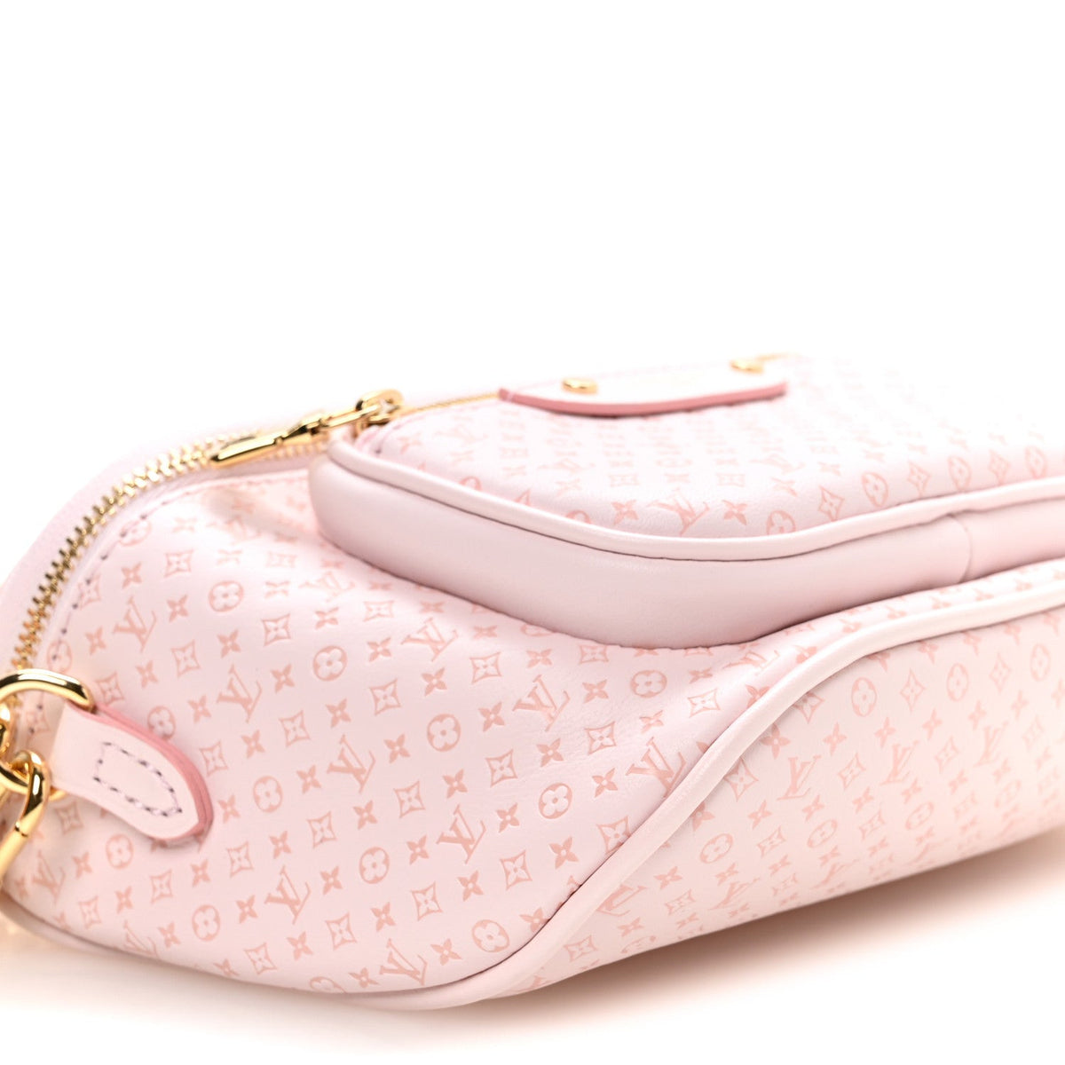 Calfskin Minigram Mini Bumbag  Light Bliss