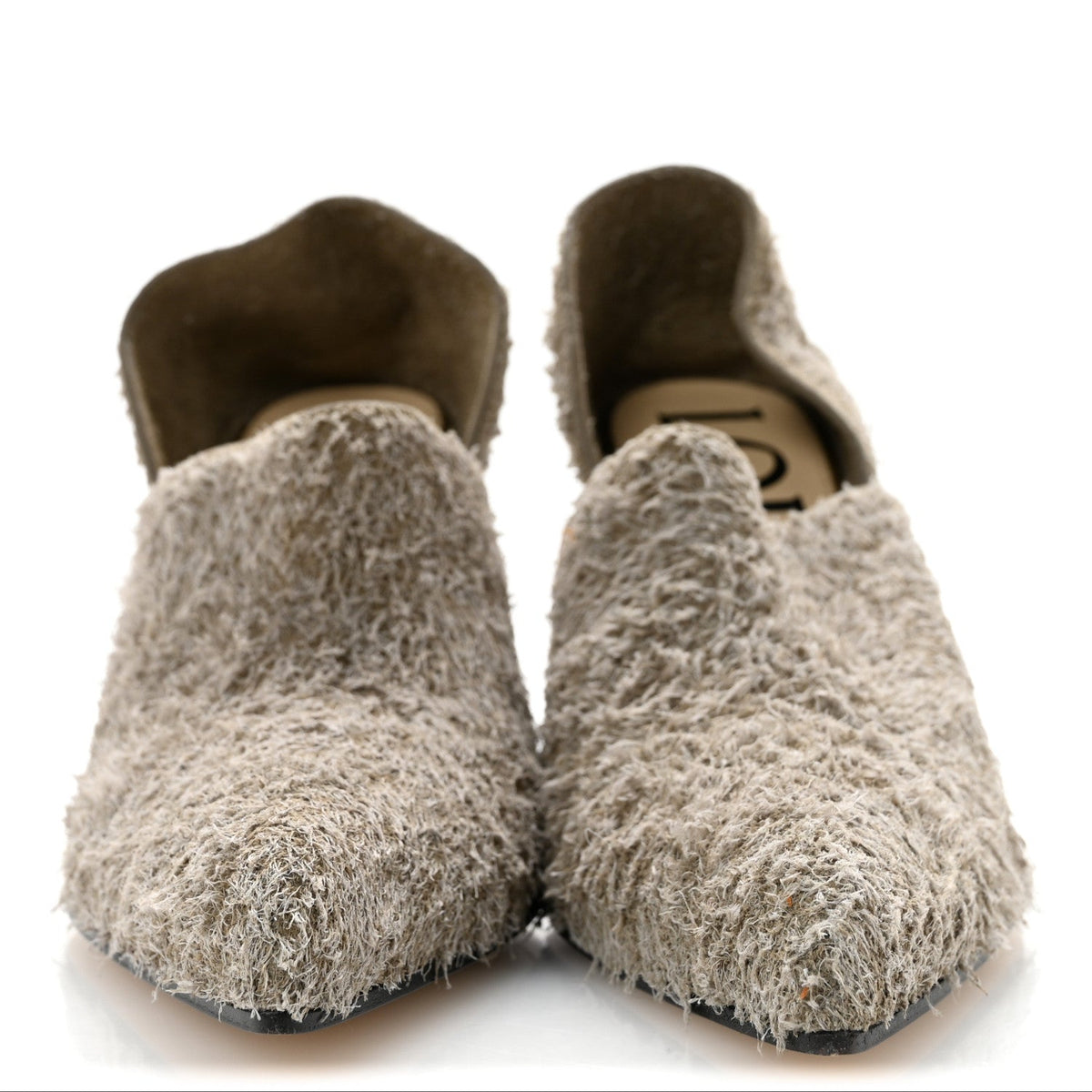 Brushed Suede Comic 90mm Pumps 39 Khaki Green
