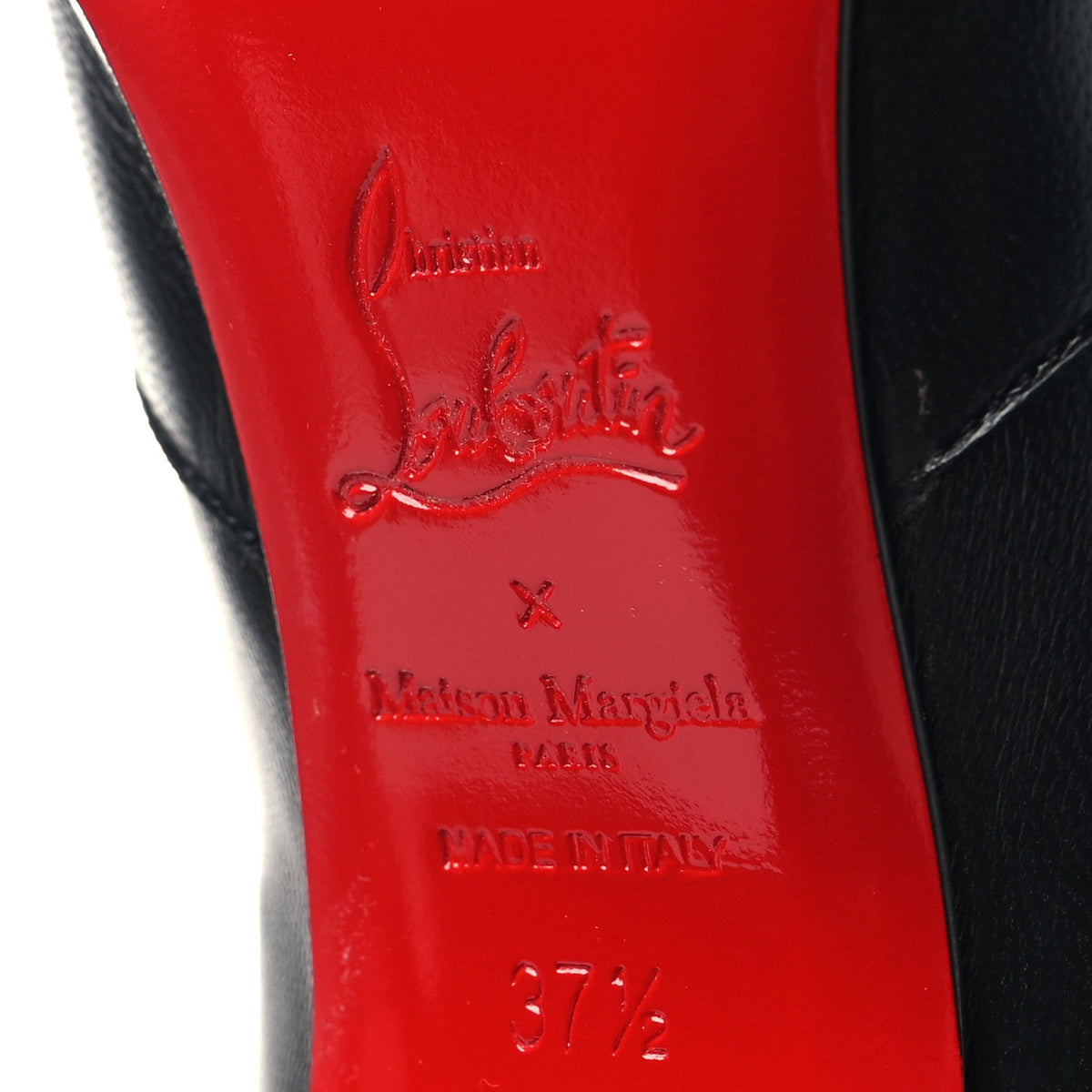 X MAISON MARGIELA Nappa Xrismarteen 100 Knee High Boots 37.5 Black