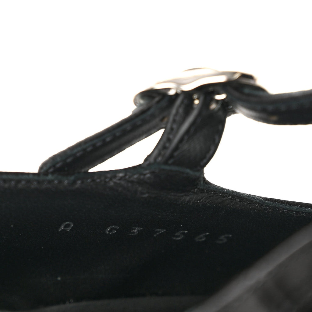 Satin Crystal Mary Jane Pumps 39 Black