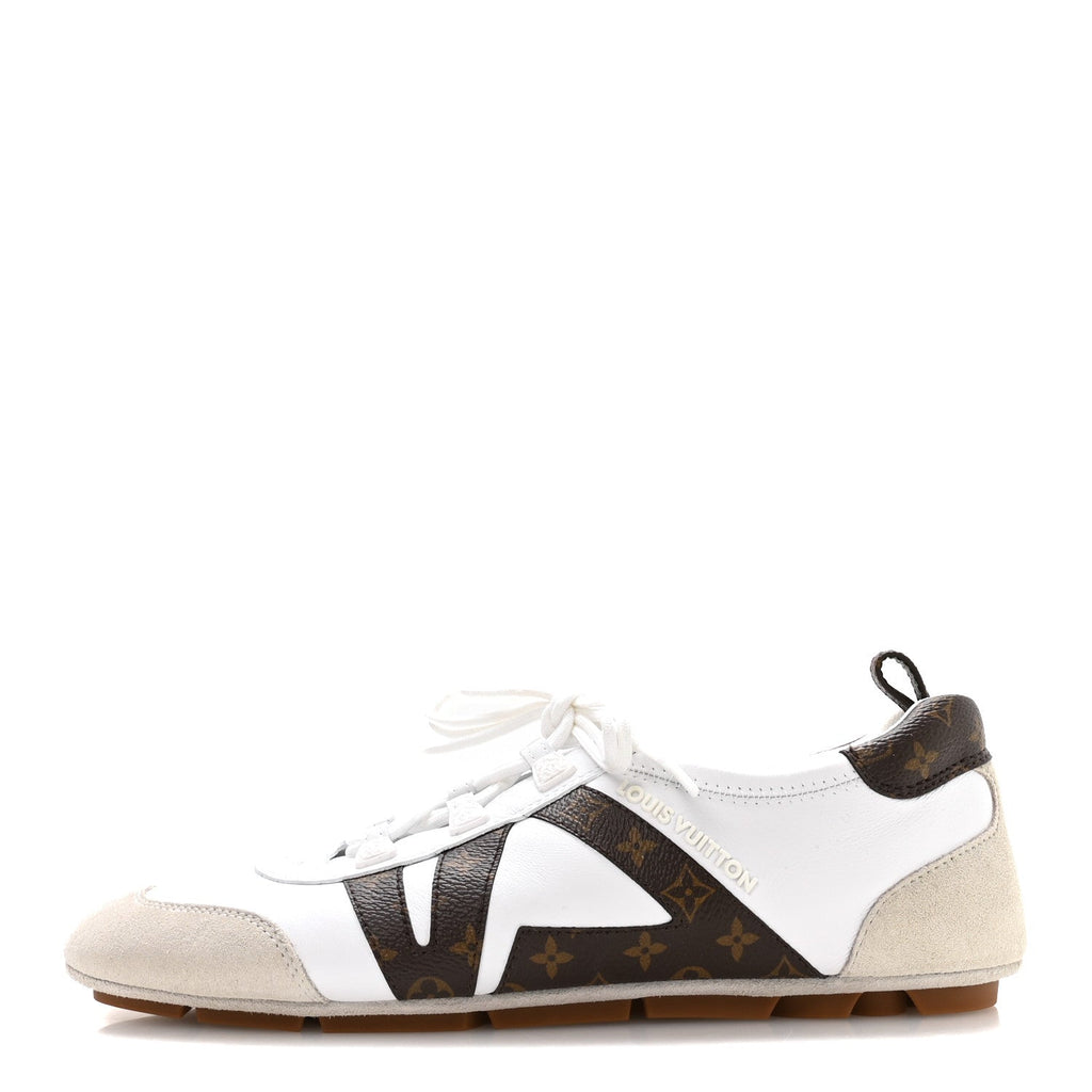 Monogram Calfskin Womens LV Sneakerina 40 White
