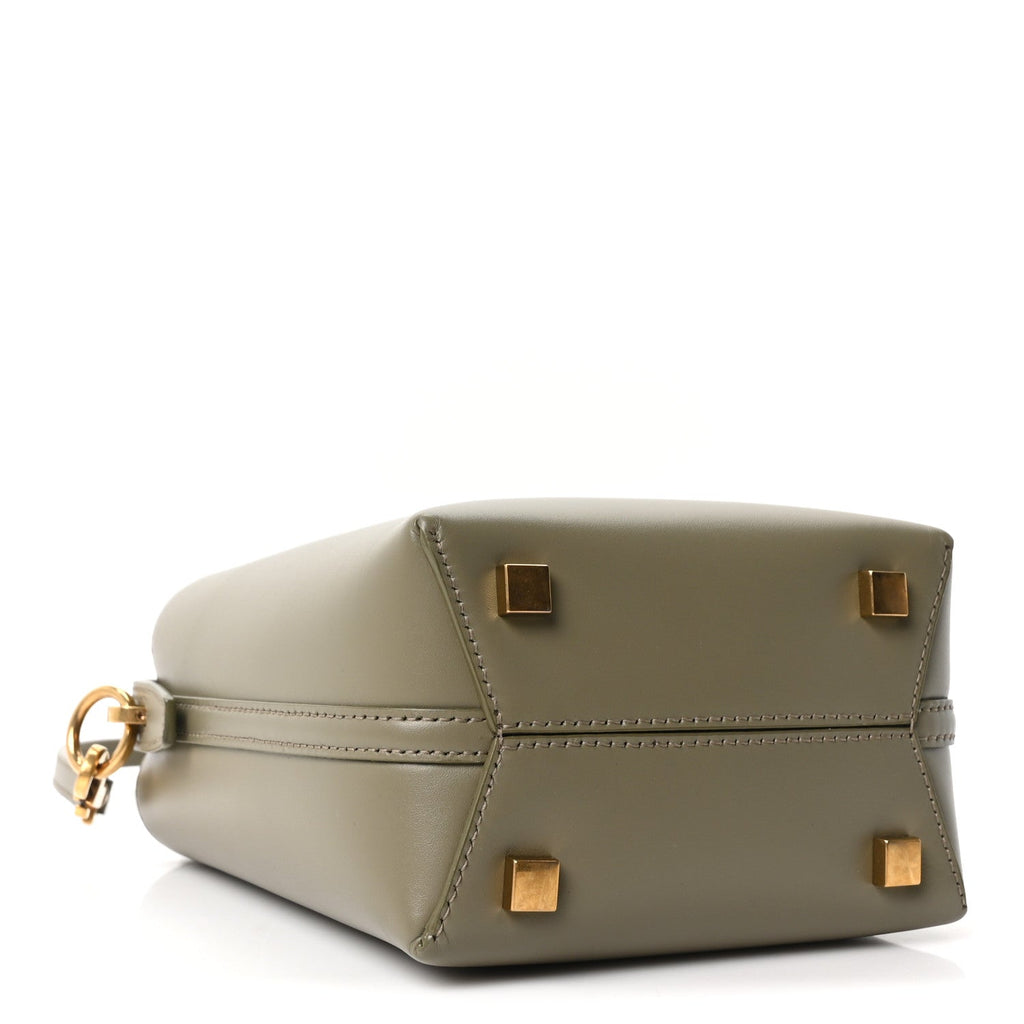 Shiny Calfskin Le 37 Mini Bucket Bag Strong Moss