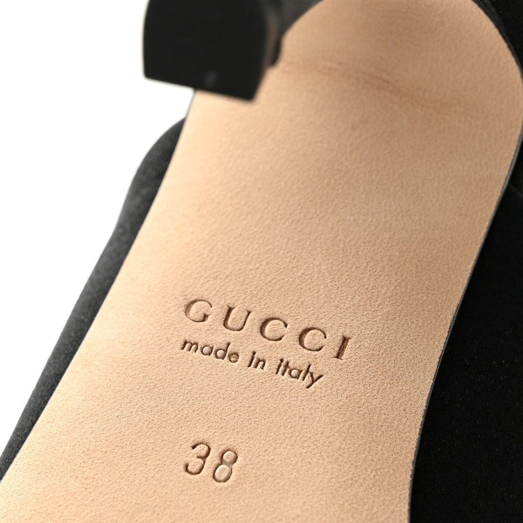 Raso Seta Logo Sandal Pumps 38 Black