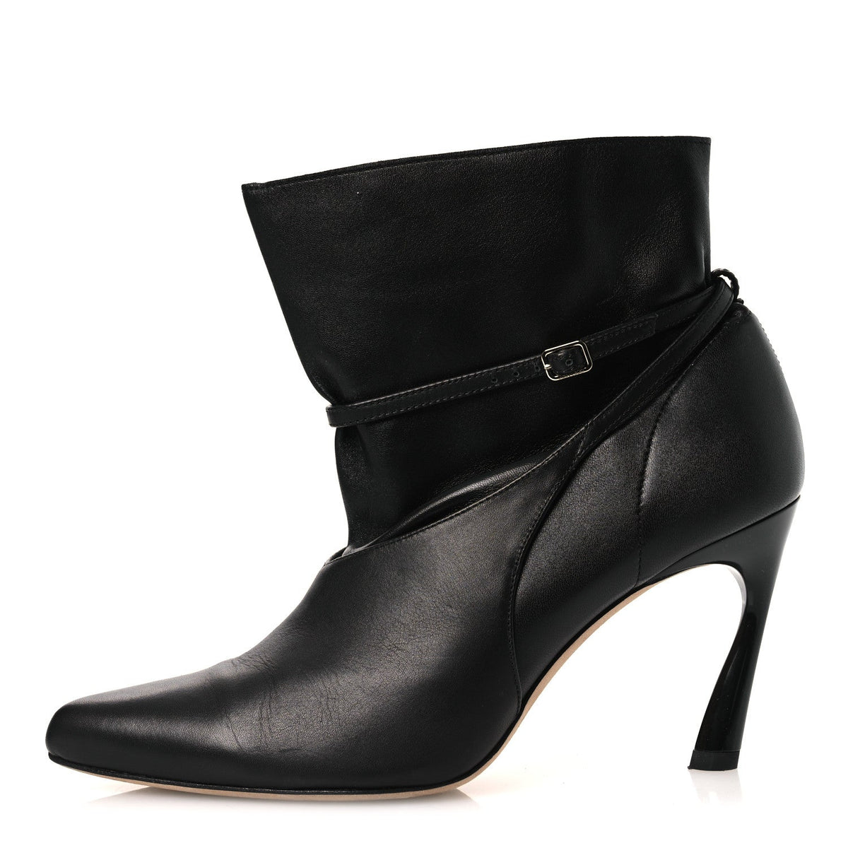 Nappa Calfskin Cacia 85 Ankle Boots 38 Black