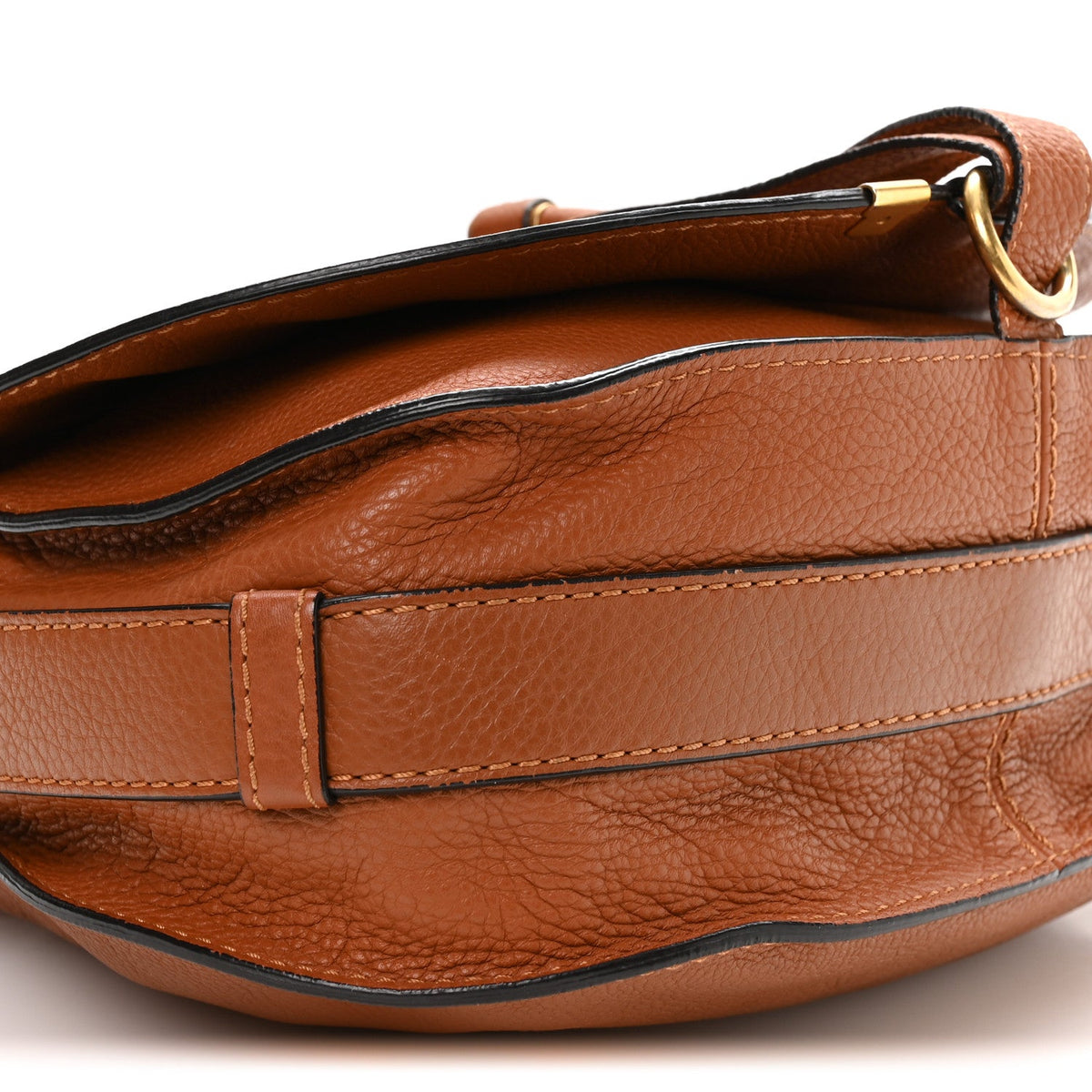 Calfskin Medium Marcie Round Crossbody Bag Tan