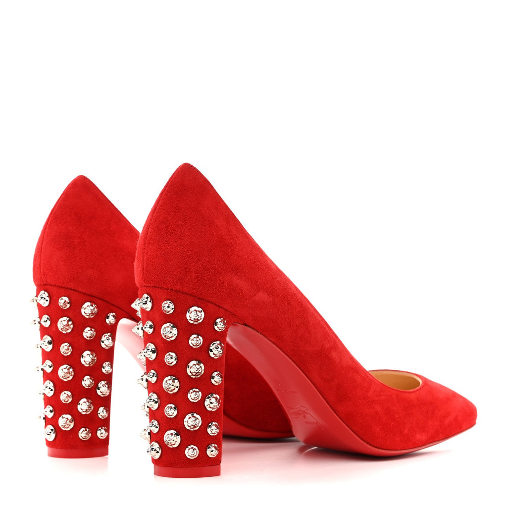Veau Velours Donna Stud Spikes 85 Pumps 41 Loubi