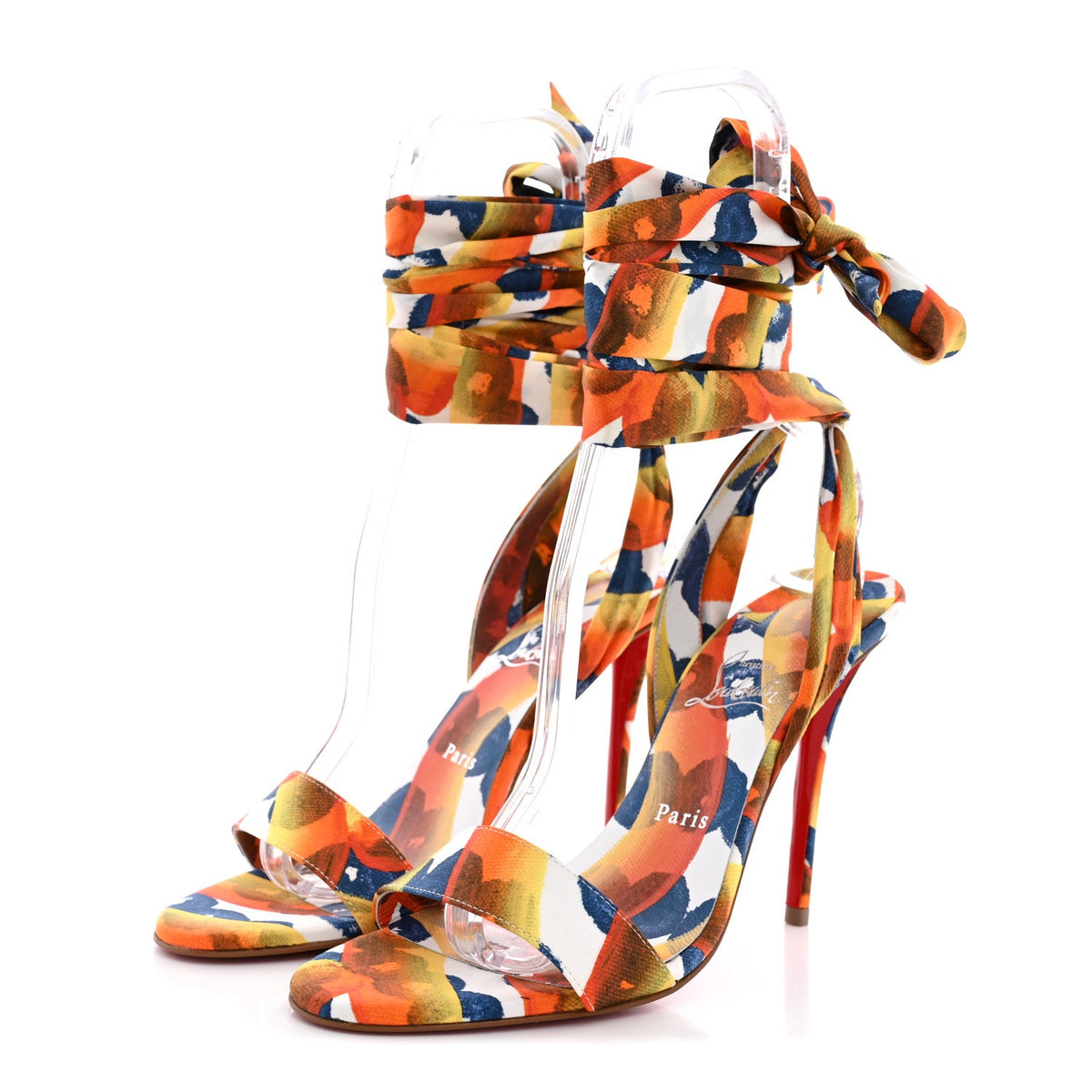 Crepe Satin Gaagal Miss Z Du Desert 100 Ankle Wrap Sandals 39.5 Multicolor Magma