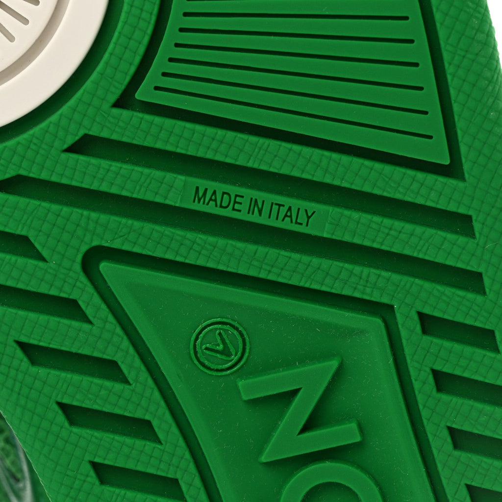 Calfskin Mesh Mens LV Skate Sneaker 7.5 Green