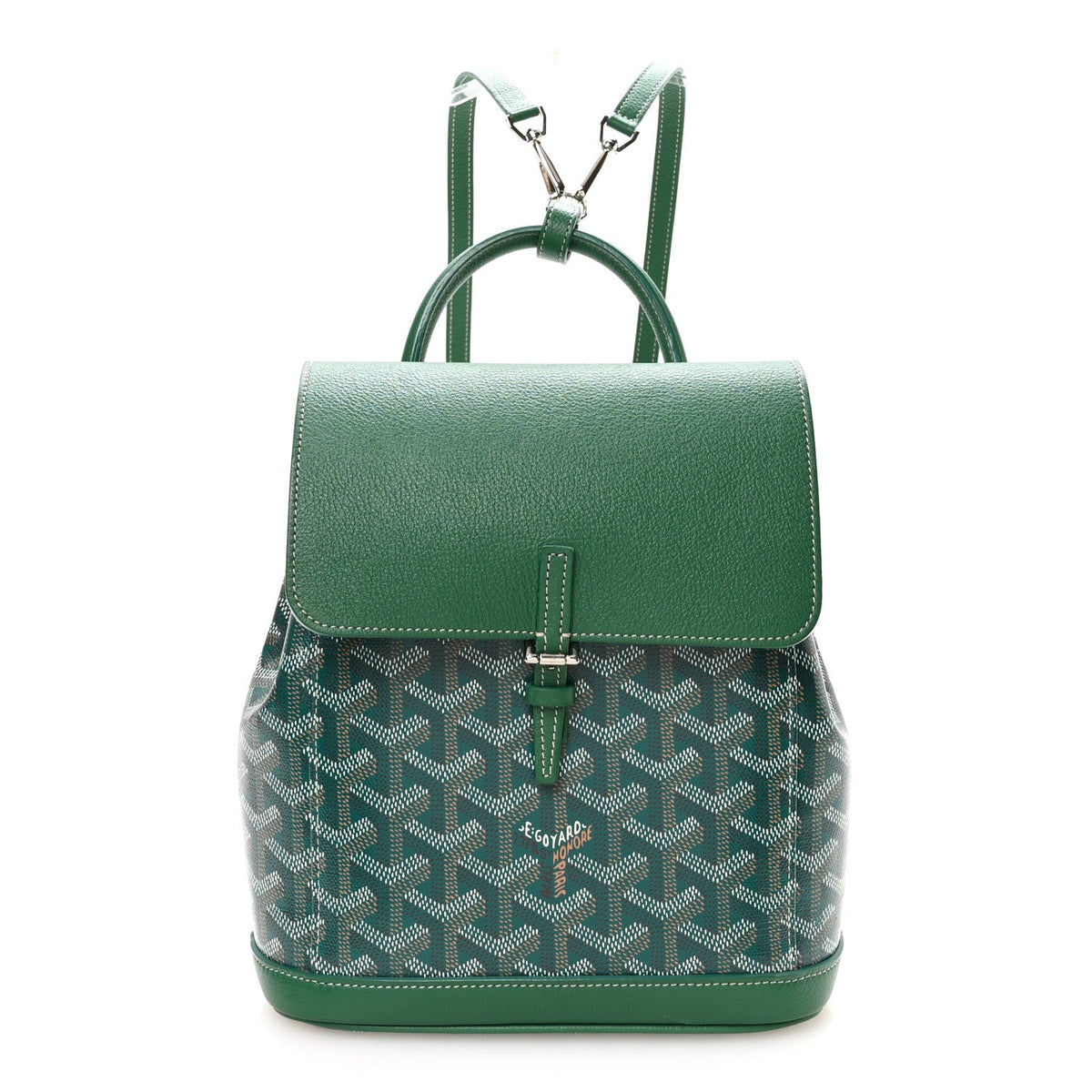 Goyardine Calfskin Mini Alpin Backpack Green