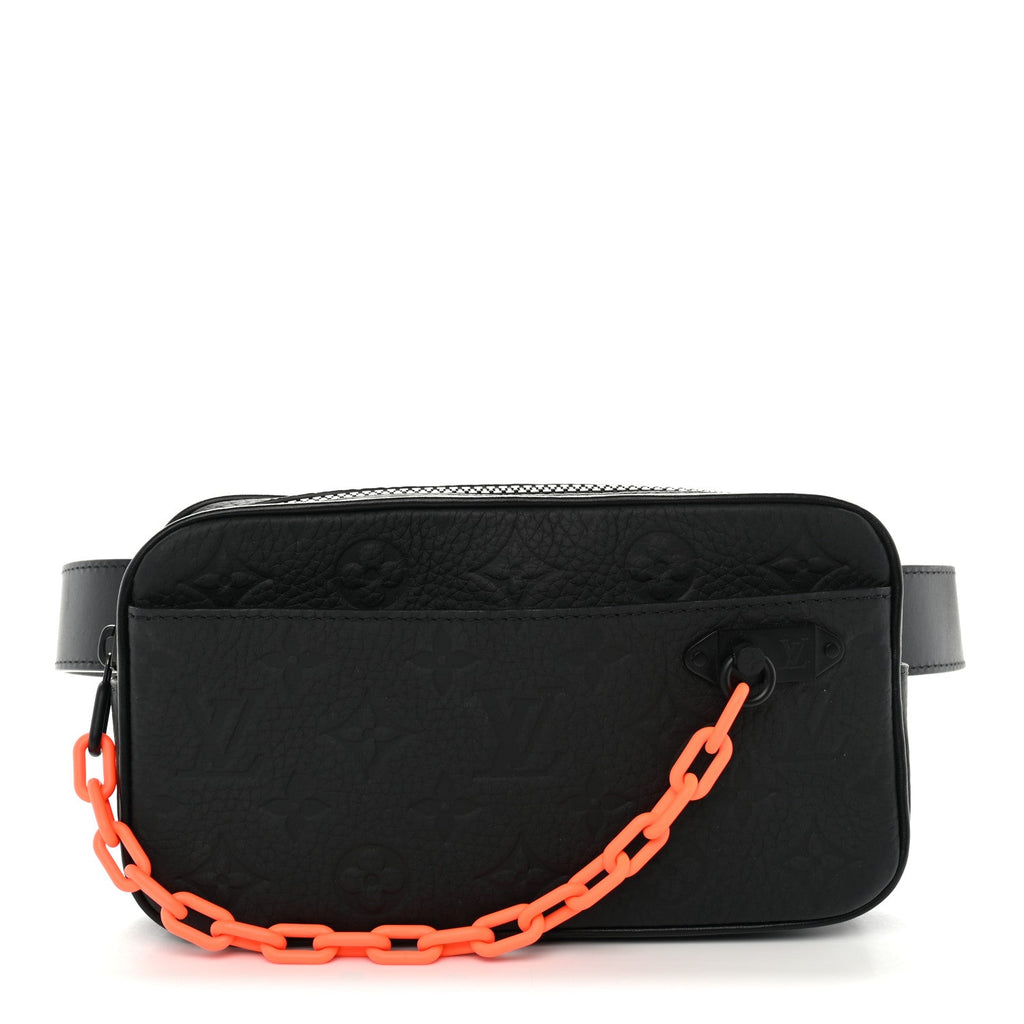 Taurillon Monogram Uniformes Solar Ray Soft Pochette Volga Belt Bag Black
