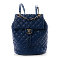 Lambskin Quilted Small Urban Spirit Backpack Blue