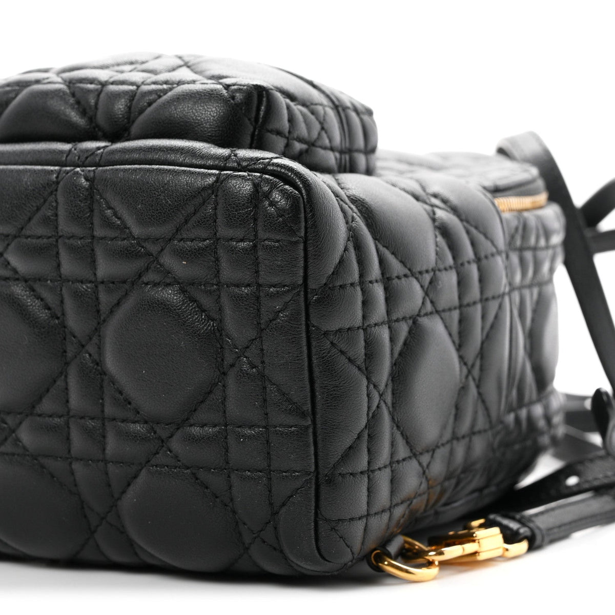 Lambskin Cannage Mini Backpack Black