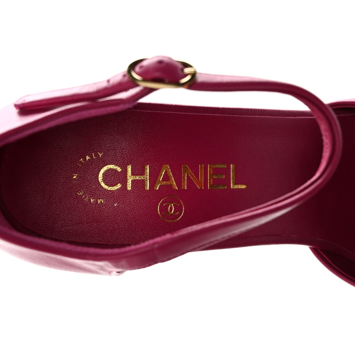 Lambskin Cap Toe Open Wedge Pumps 40 Fuchsia Black