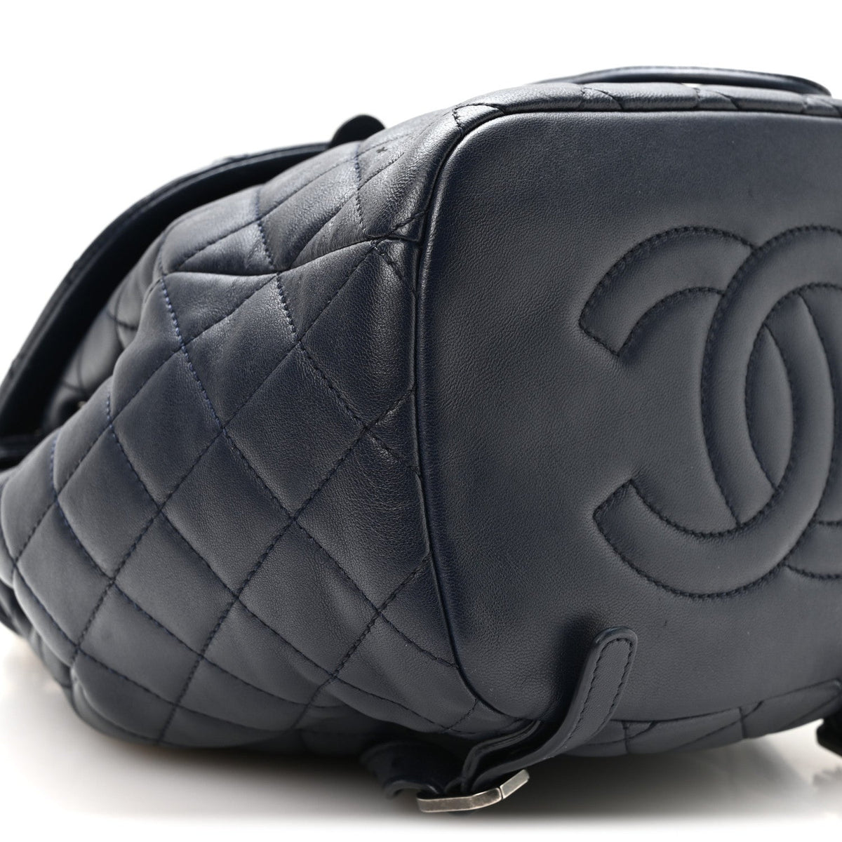 Lambskin Quilted Daily Supple Backpack Blue
