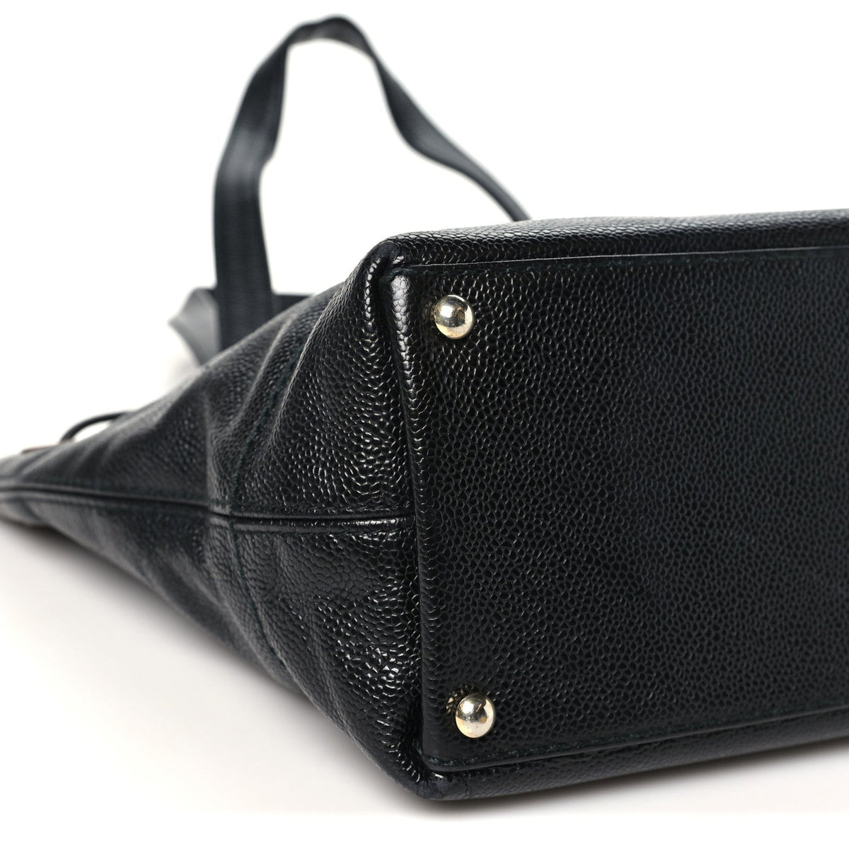 Caviar Tortoise Timeless CC Drawstring Bucket Bag Black