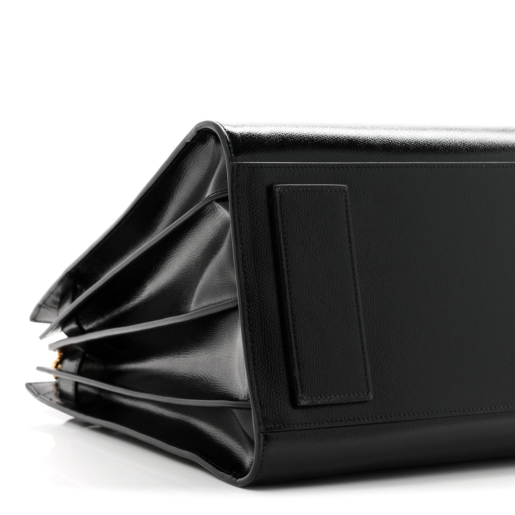 Patent Grain De Poudre Large Souple Sac De Jour Black