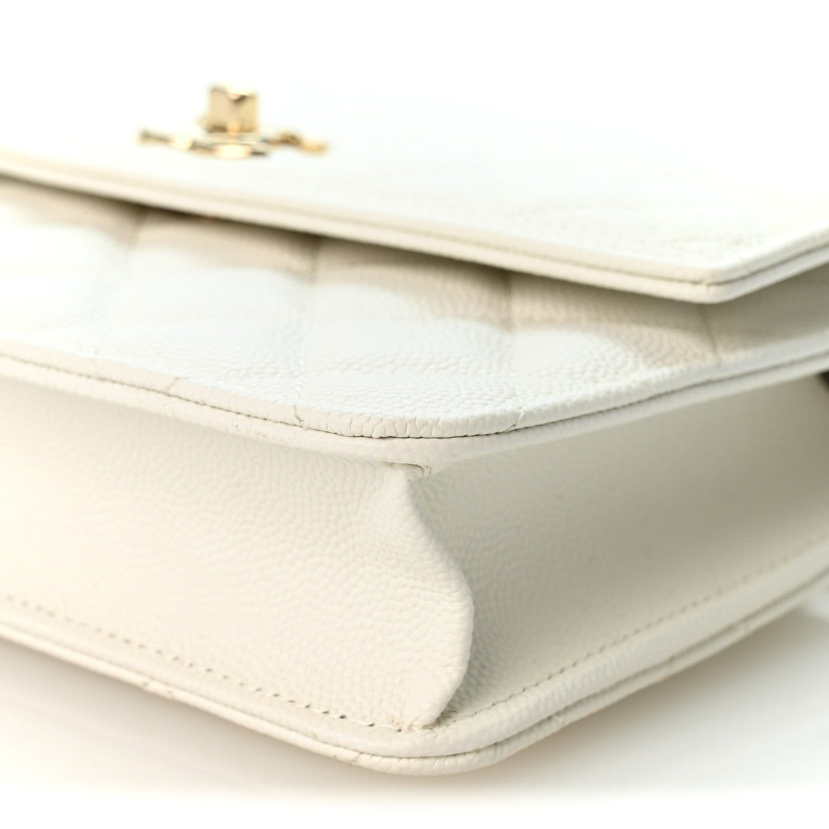 Caviar Quilted Top Handle Mini Chanel 25 Backpack White