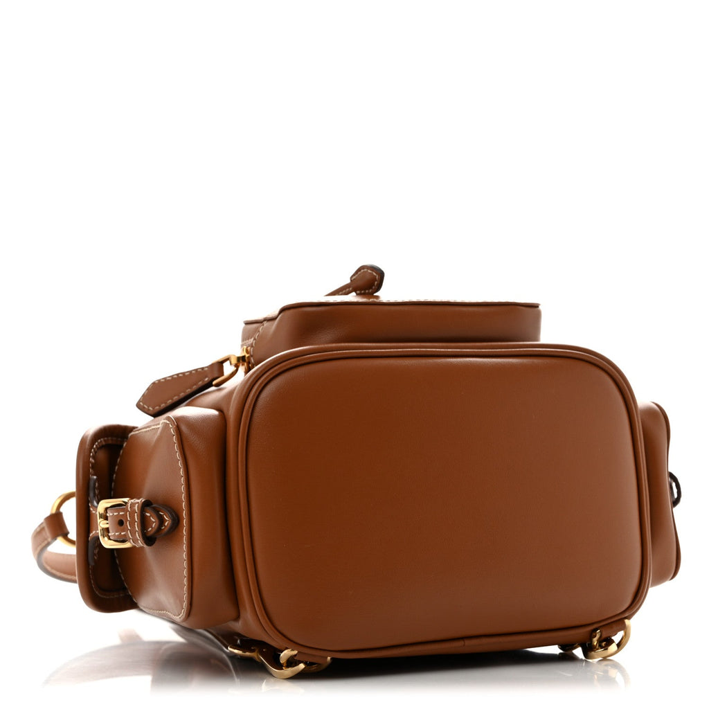Soft Calfskin Medium Backpack Cognac
