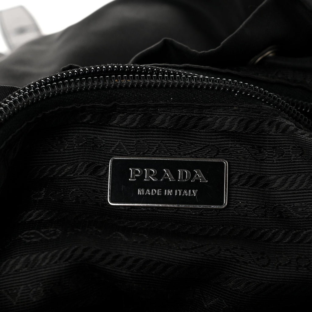 Tessuto Nylon Vela Cinch Backpack Black