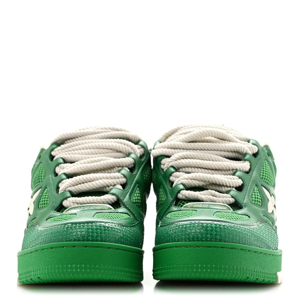 Calfskin Mesh Mens LV Skate Sneaker 7.5 Green