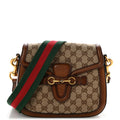 Monogram Medium Lady Web Shoulder Bag Beige Cuir