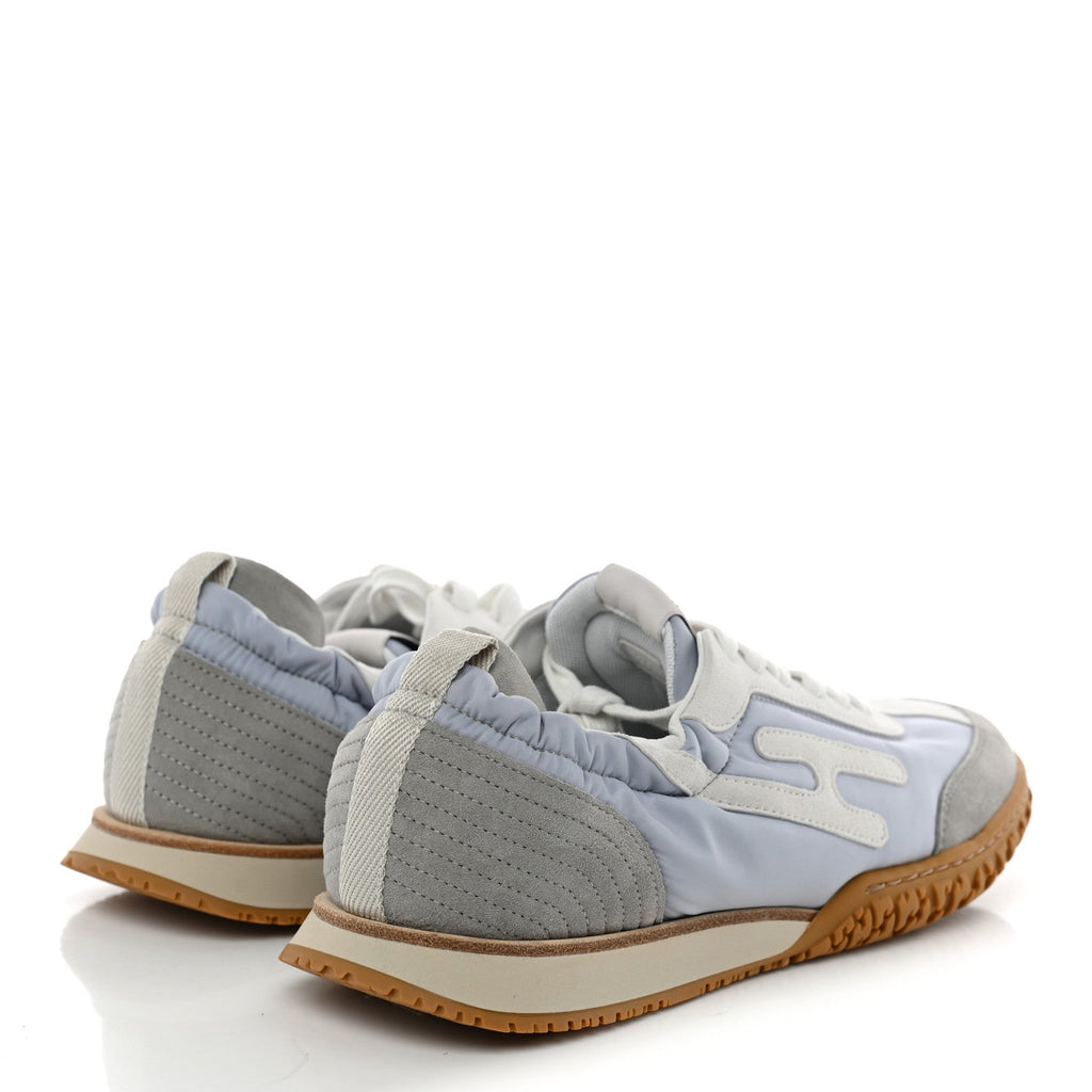 Suede Goatskin Jet Sneakers 39 Gris Arctique Blanc