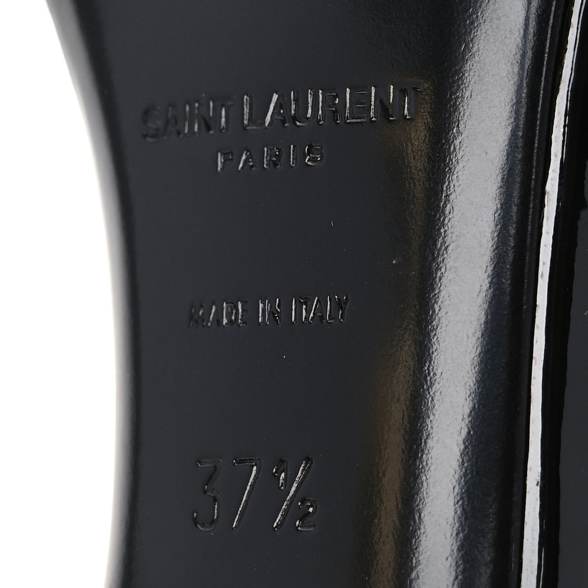 Patent Calfskin Opyum 110 Sandals 37.5 Black Gold
