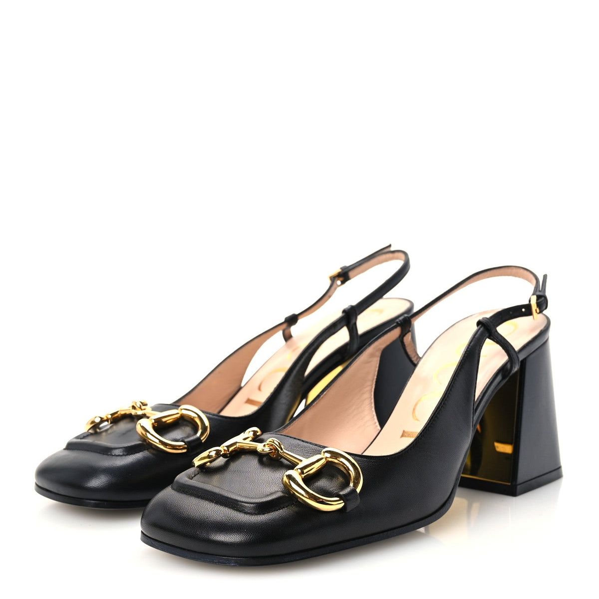 Malaga Kid Horsebit 75mm Slingback Pumps 37 Black