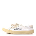 Distressed Canvas Court Classic Sneakers 39 Panna