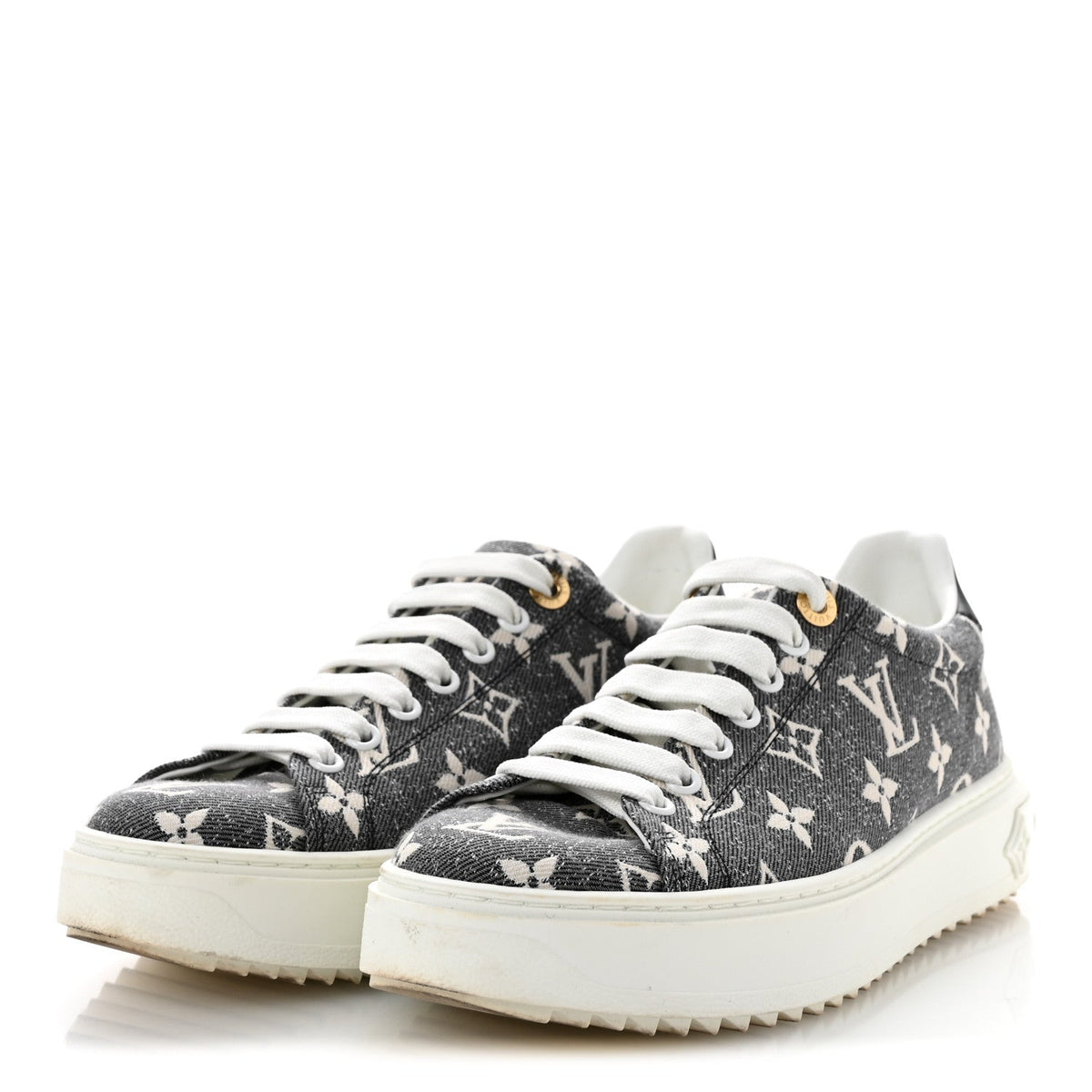 Denim Monogram Time Out Sneakers 38
