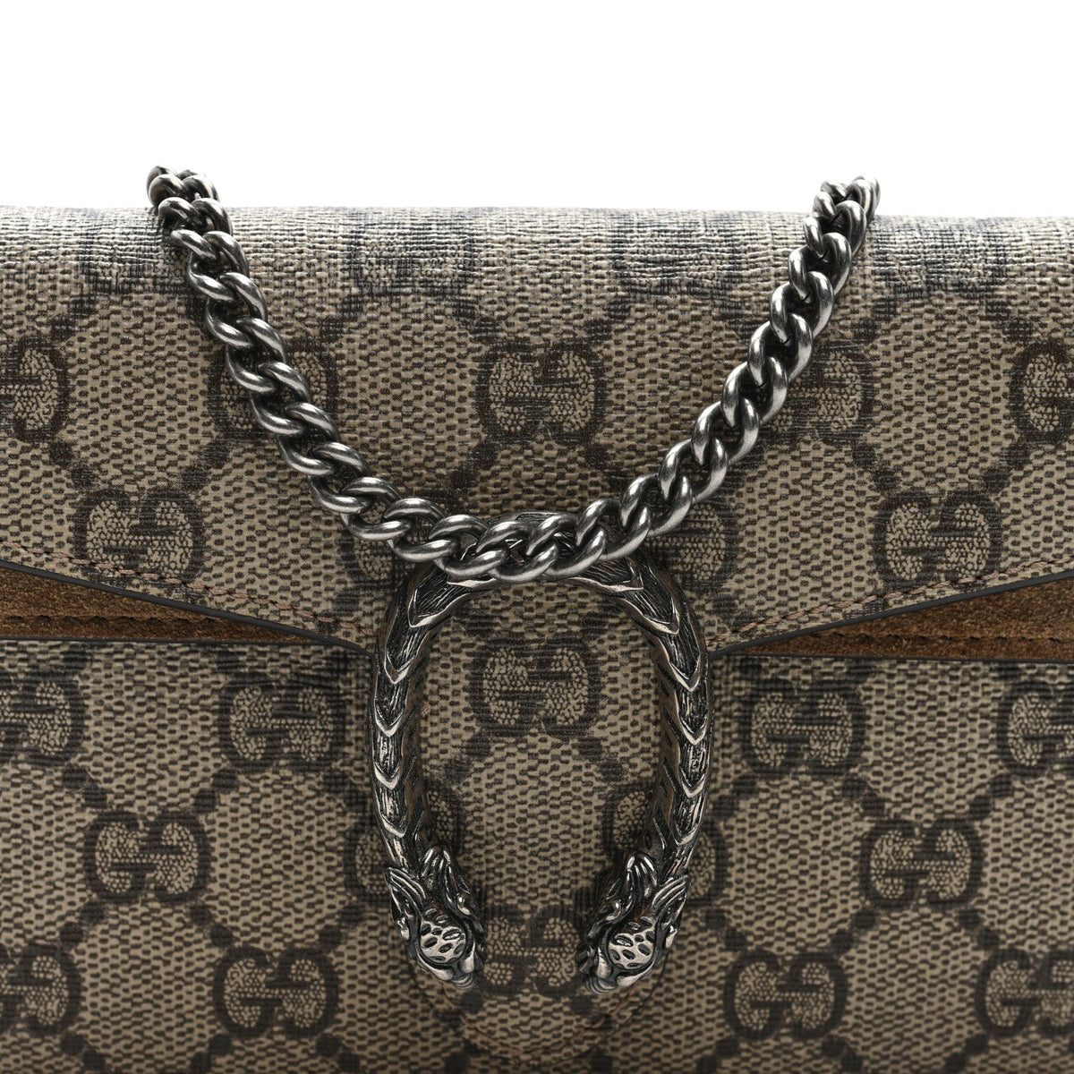 GG Supreme Monogram Super Mini Dionysus Shoulder Bag Taupe