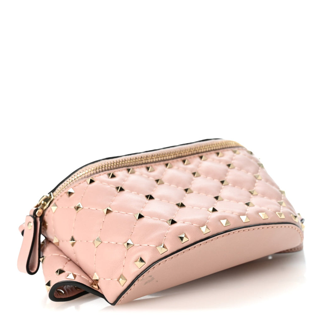 Lambskin Rockstud Spike Belt Bag 85 Water Rose