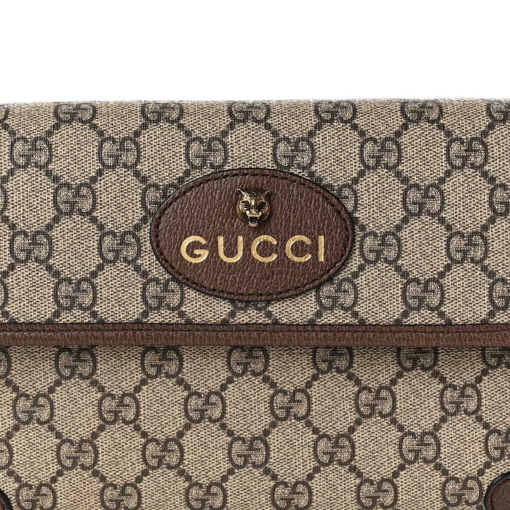 GG Supreme Monogram Neo Vintage Web Belt Bag Brown