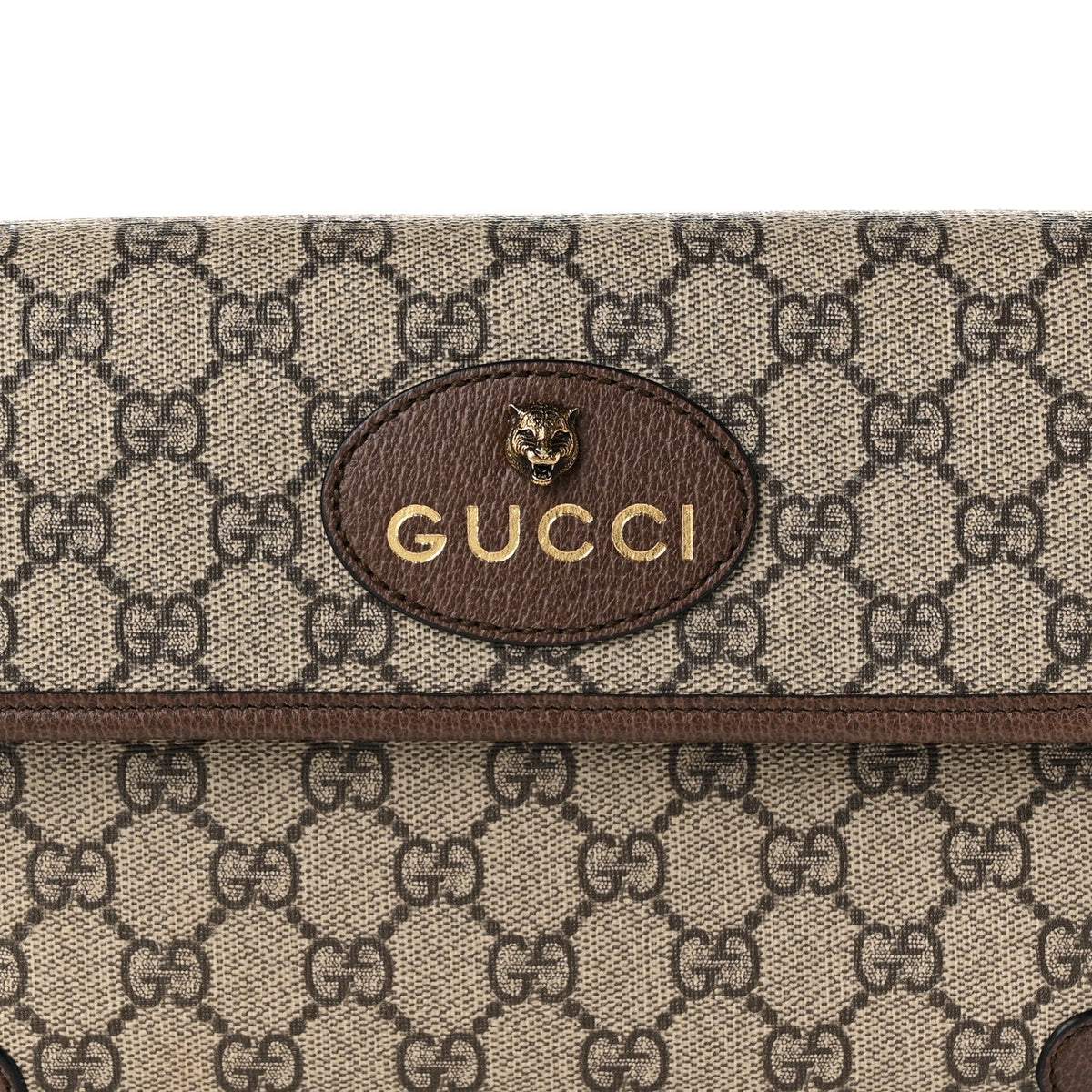 GG Supreme Monogram Neo Vintage Web Belt Bag Brown