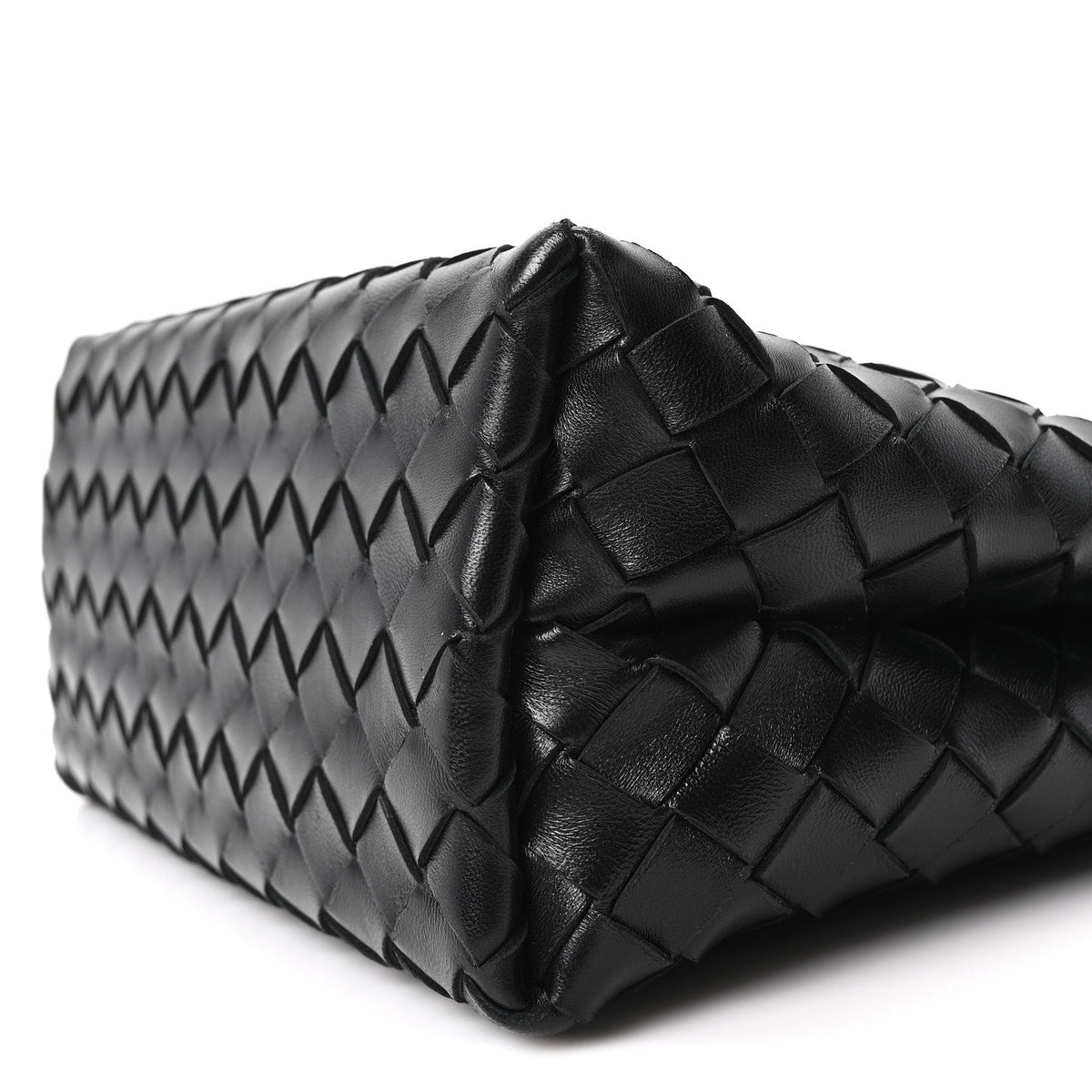 Nappa Intrecciato Small Andiamo With Chain Shoulder Bag Black