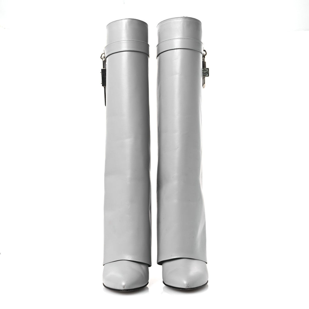 Calfskin Shark Lock Pant Boots 39 Grey