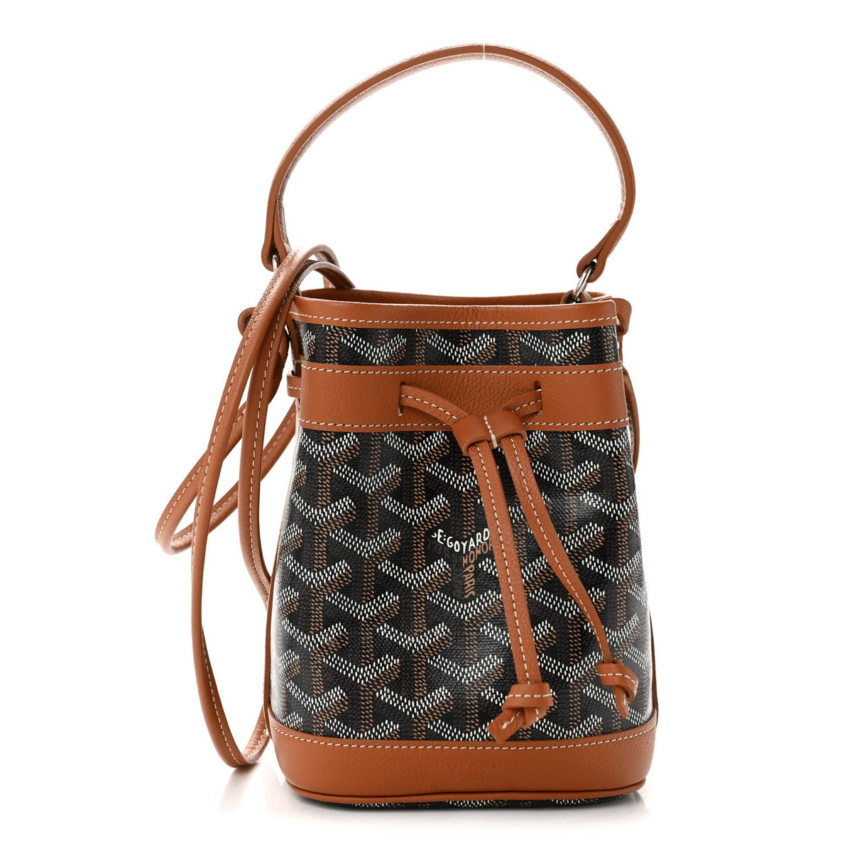 Goyardine Petit Flot Mini Bucket Bag Black Gold