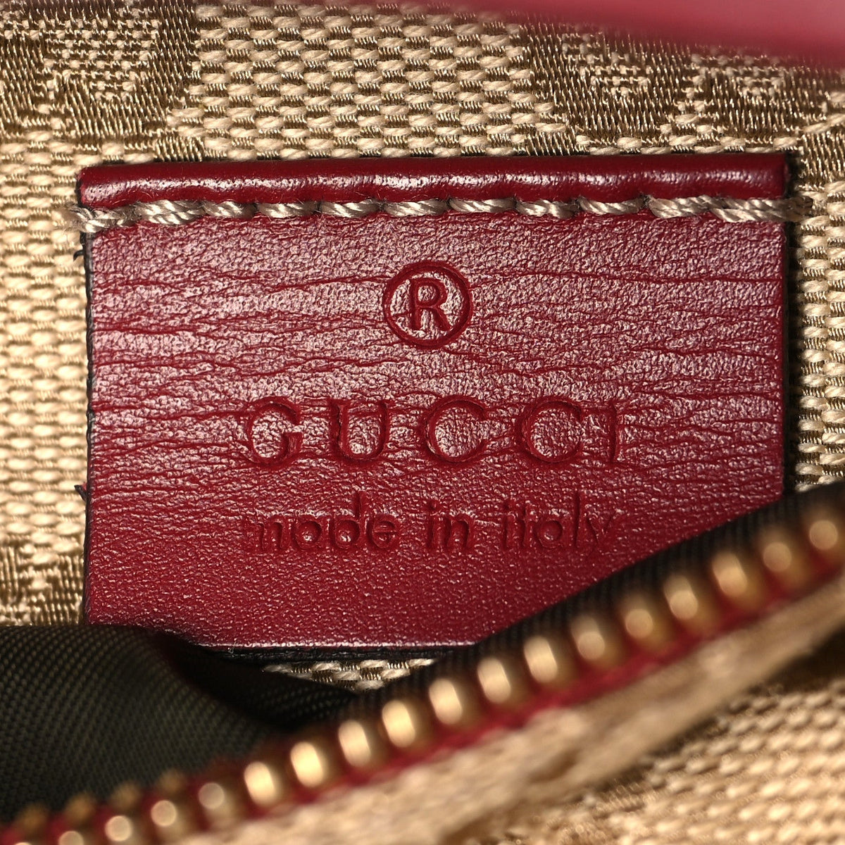 GG Monogram Double Pocket Belt Bag Red