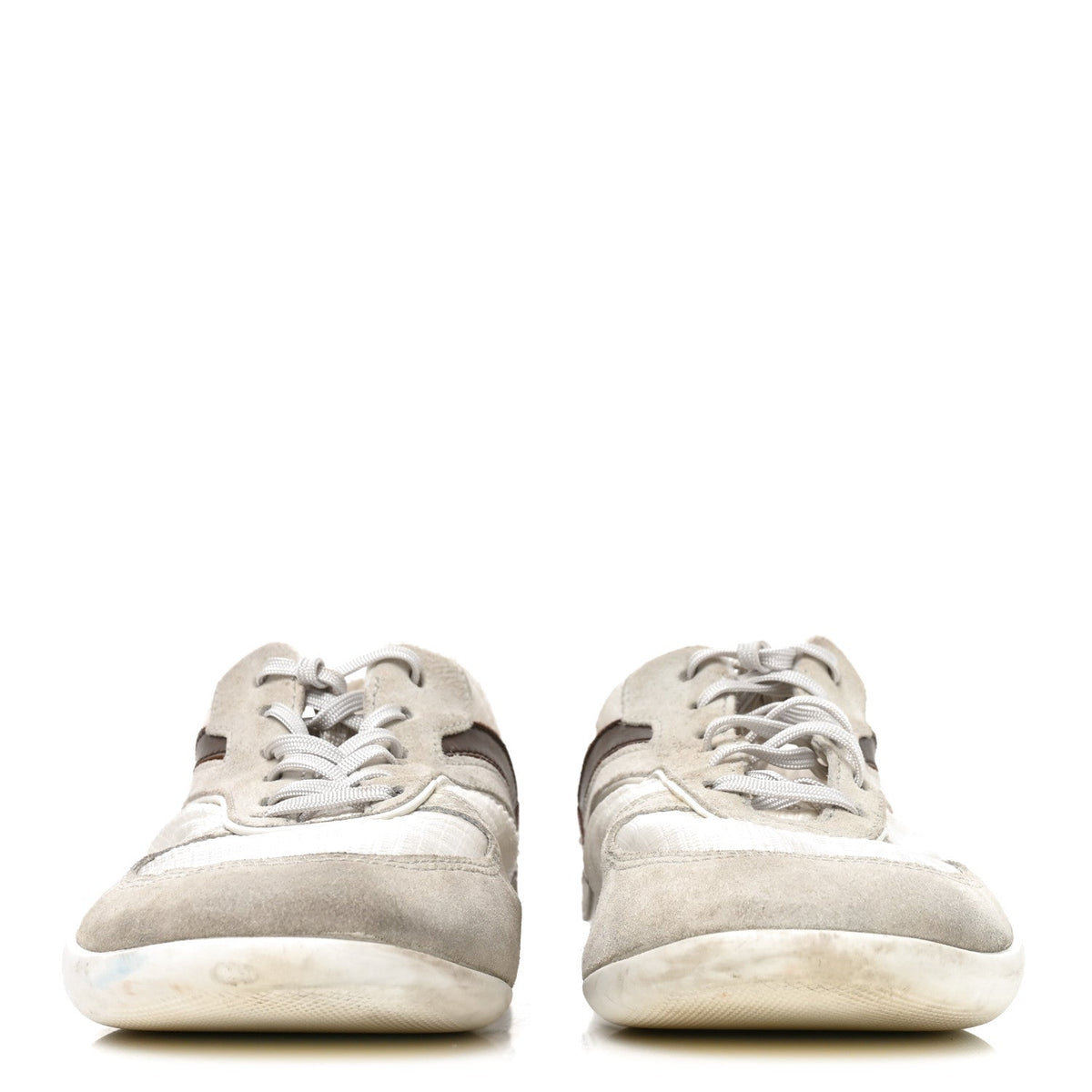 Technical Fabric Suede Gymnasium Sneakers 38 White Burgundy