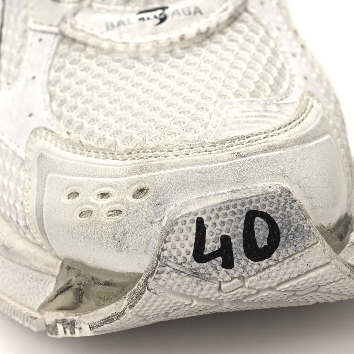 Mesh Rubber Monocolor Womens Runner Sneakers 40 White