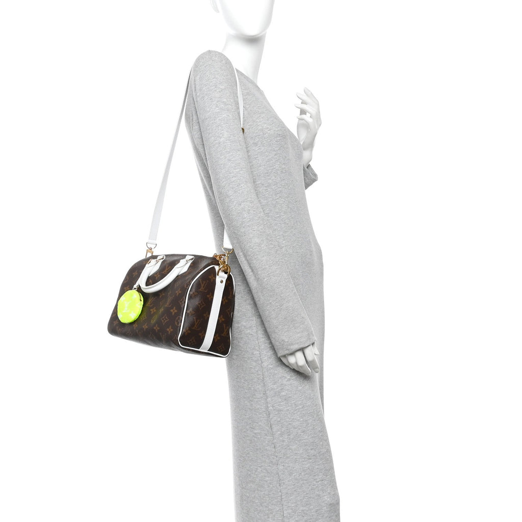 Monogram LV Match Speedy Bandouliere 25 White